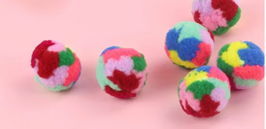 Plush Fuzzy Balls Multi Colour 3.5cm