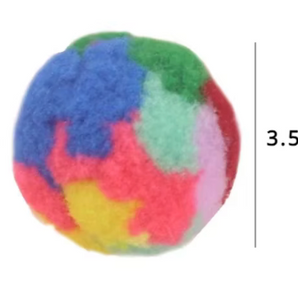 Plush Fuzzy Balls Multi Colour 3.5cm