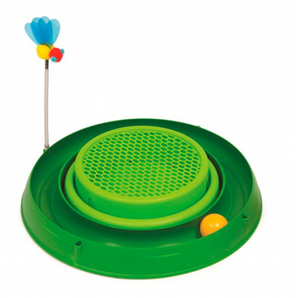 Catit Play 3 in 1 Circuit Ball Toy With Cat Grass Planter And Bouncy Bee Toy For Cats