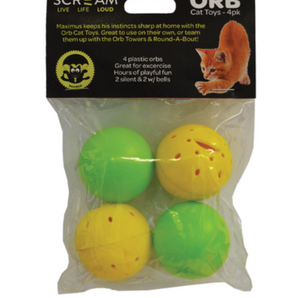 SCREAM Orb Cat Toy 4 pk