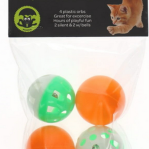 SCREAM Orb Cat Toy 4 pk