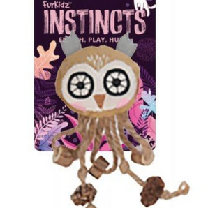 Furkidz Cat Toy  Burlap Owl