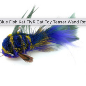 Kat Fly® Cat Toy Teaser Wand Blue Fish