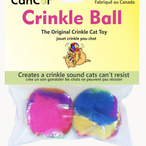 Cancor Mini Crinkle Ball Cat Toy 2 pk