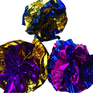 Mylar Crinkle Balls Multi Coloured 7cm.